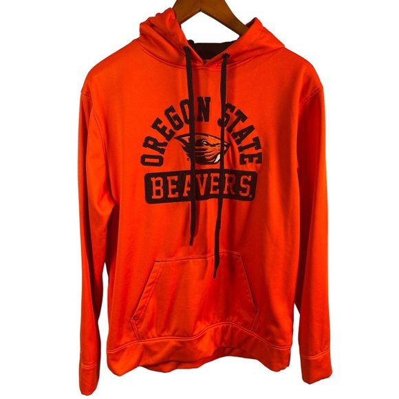Top of the World Oregon State Beavers Hoodie Embroidered Patches Orange Sz M - Picture 1 of 7
